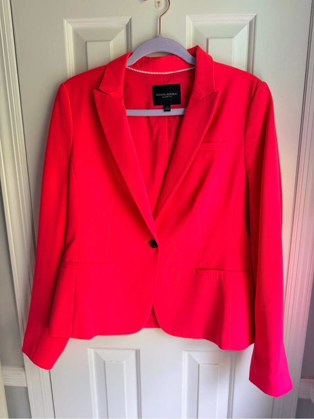 Banana Republic Hot Pink Single-Button Blazer